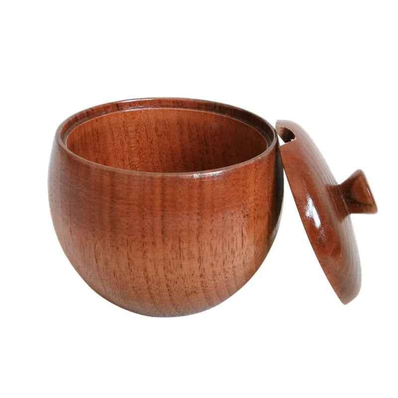 Wooden Jar with Spoon